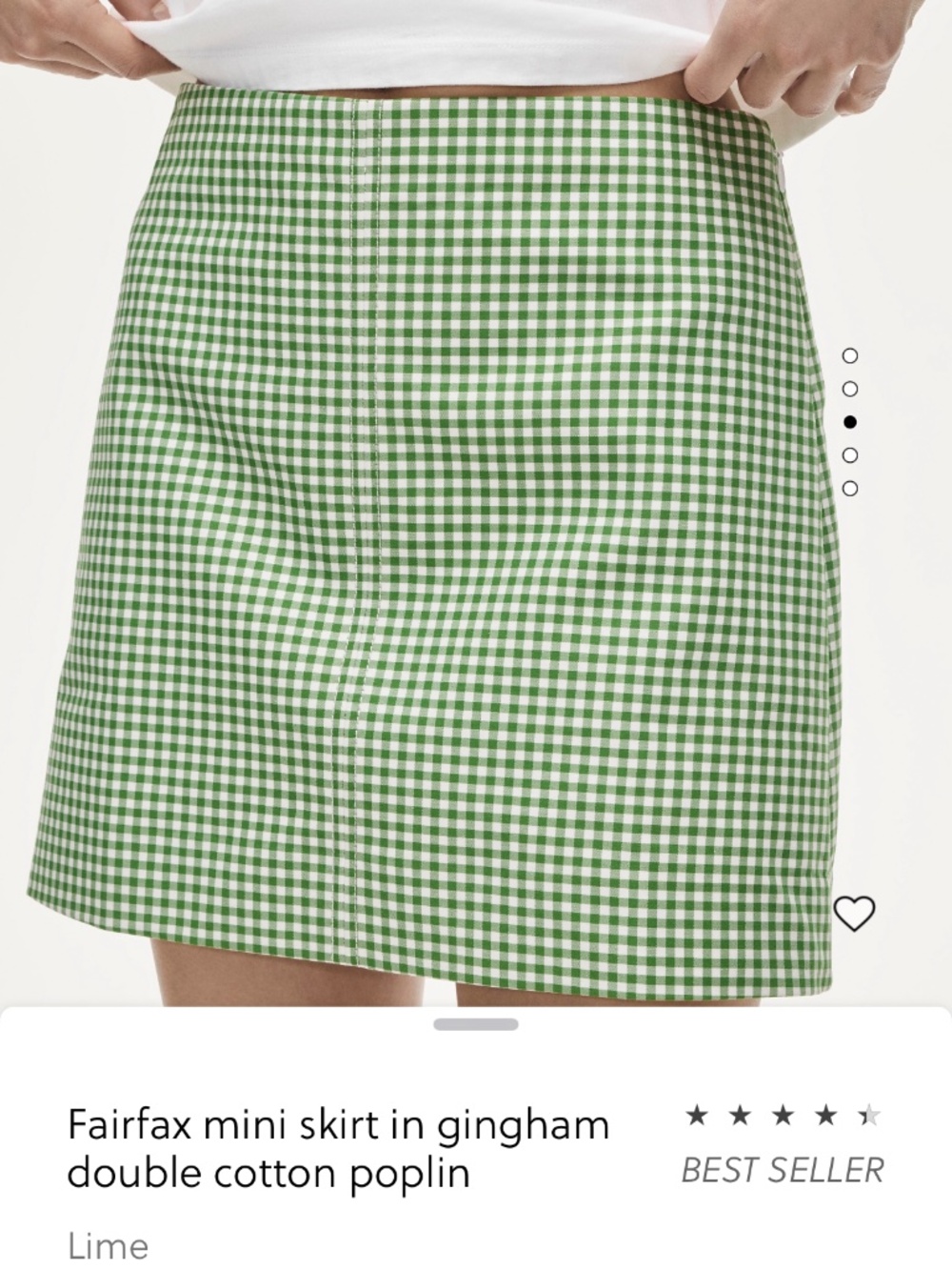 Gingham mini skirt